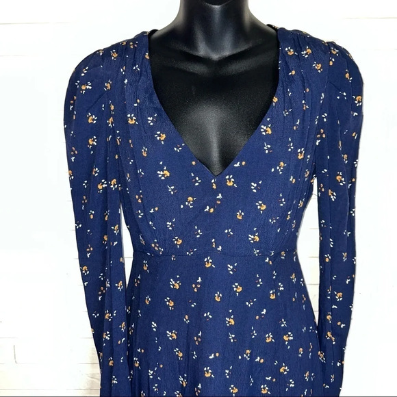 Madison & Berkeley Navy Blue Floral Spring Midi Dress, Women’s Size Small - Picture 5 of 7